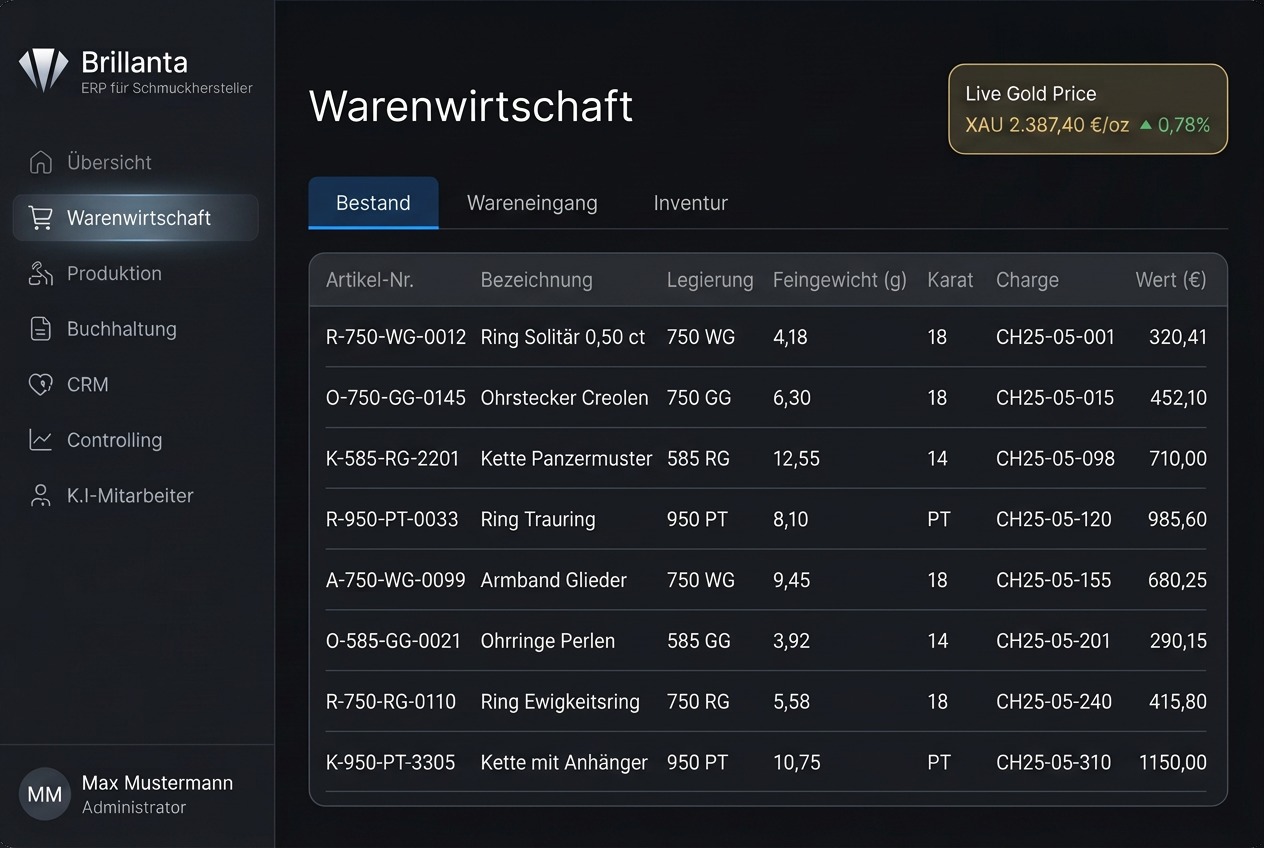 Warenwirtschaft — Brillanta Software